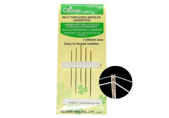 CLOVER selbsteinfädelnde Nadeln - 5er Pack