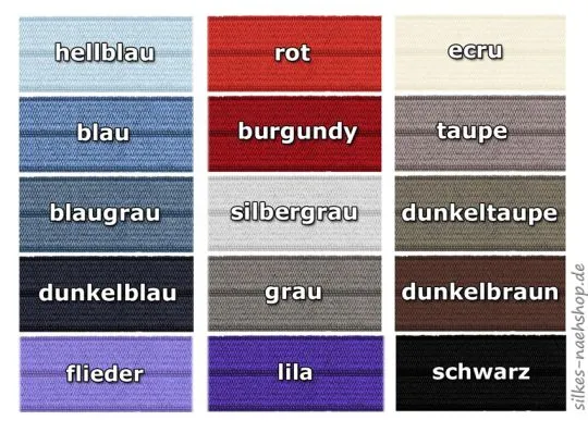 Elastisches Einfaßband mit freier Farbwahl