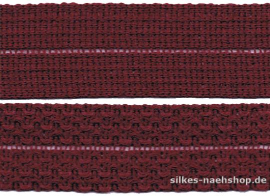 Rest: 3m Knicktresse weinrot