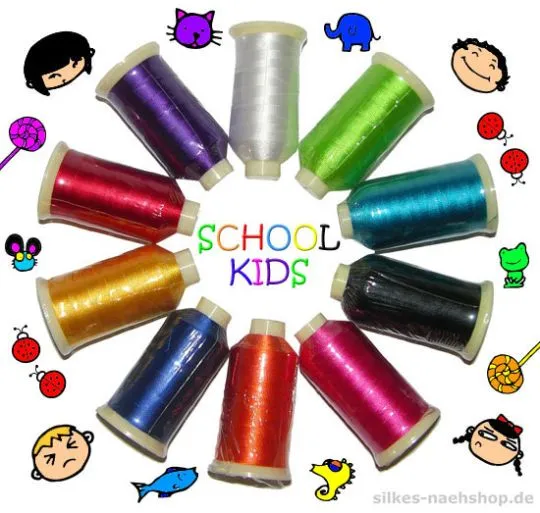 Maschinenstickgarn-Set SCHOOL-KIDS 10x1000m