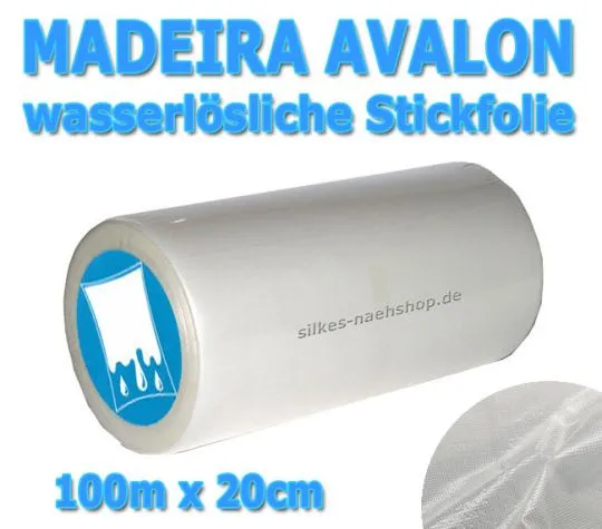 100m MADEIRA AVALON Strong wasserlösliche Stickfolie