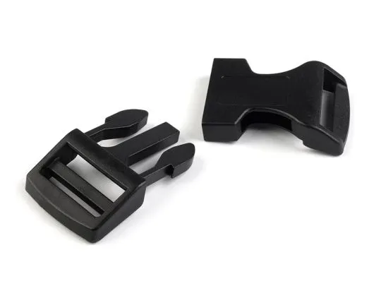 Steckschnalle mit Schrägstellung 25mm schwarz