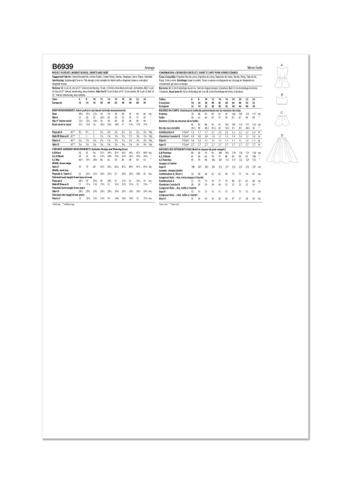 B6939 Butterick Schnittmuster Vintage-Kombination 50er Jahre