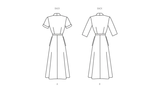 B6956 Butterick Schnittmuster Vintage-Kleid 50er Jahre