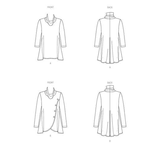 B6961 Butterick Schnittmuster Jerseyshirt EASY!