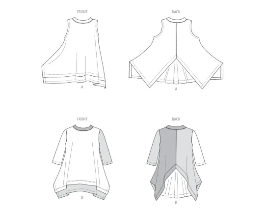 B6981 Butterick Schnittmuster Designer Shirt Top