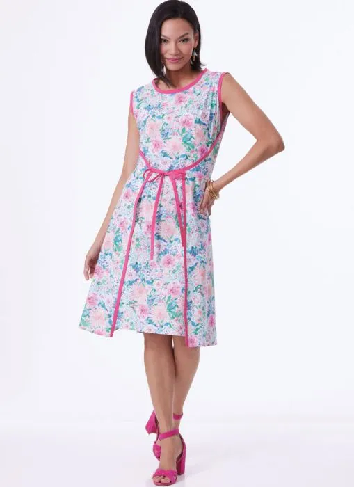 B6985 Butterick Schnittmuster Retro Wickelkleid 70er