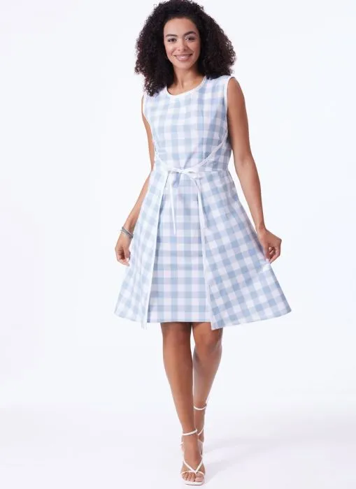 B6985 Butterick Schnittmuster Retro Wickelkleid 70er