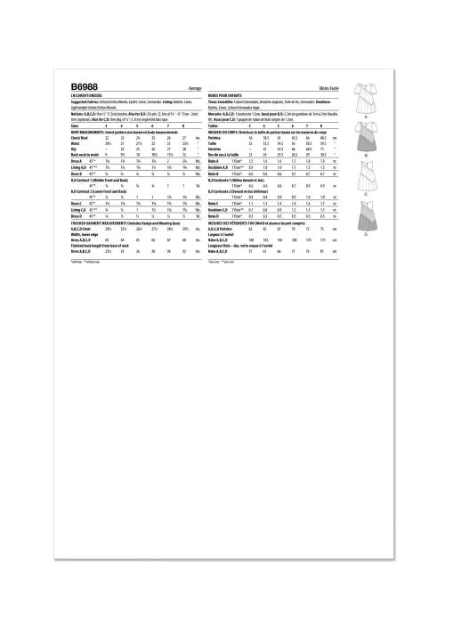 B6988 Butterick Schnittmuster Kinderkleider