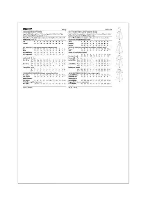 B6992 Butterick Schnittmuster Retro-Kleid 50er Jahre