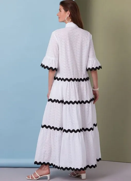 B6993 Butterick Schnittmuster Kleid Maxikleid