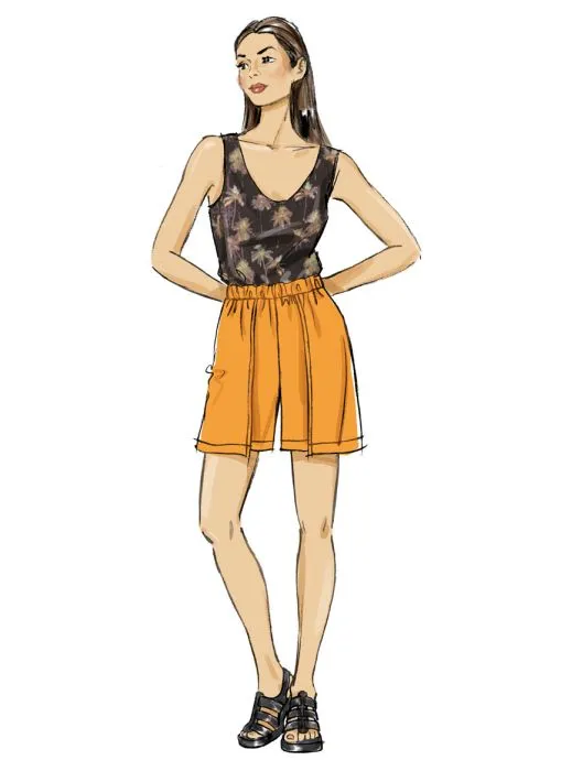 B7000 Butterick Schnittmuster Hose Shorts