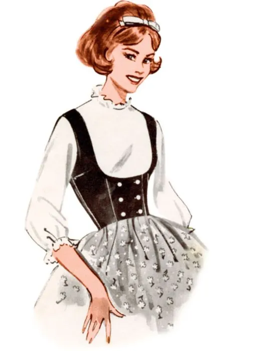 B7018 Butterick Schnittmuster Retro-Westen 60er-Jahre