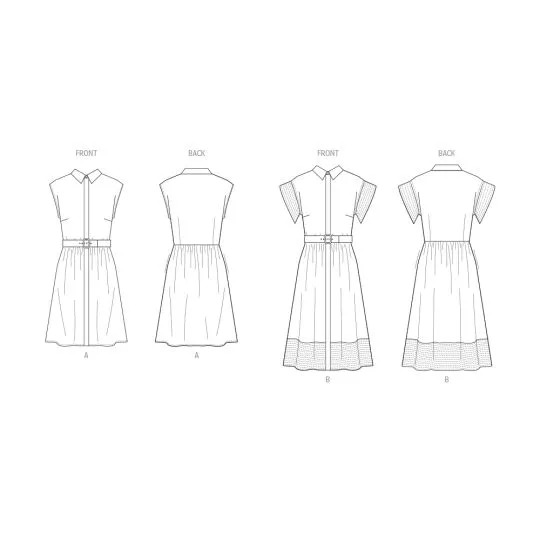 B7021 Butterick Schnittmuster Kleid