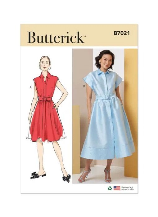 B7021 Butterick Schnittmuster Kleid