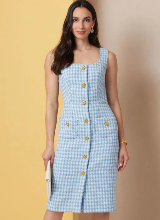 B7022 Butterick Schnittmuster Trägerkleid