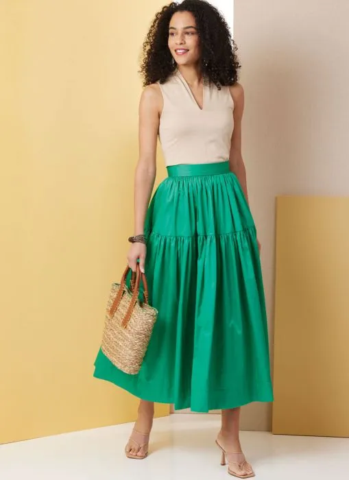 B7025 Butterick Schnittmuster Stufenrock