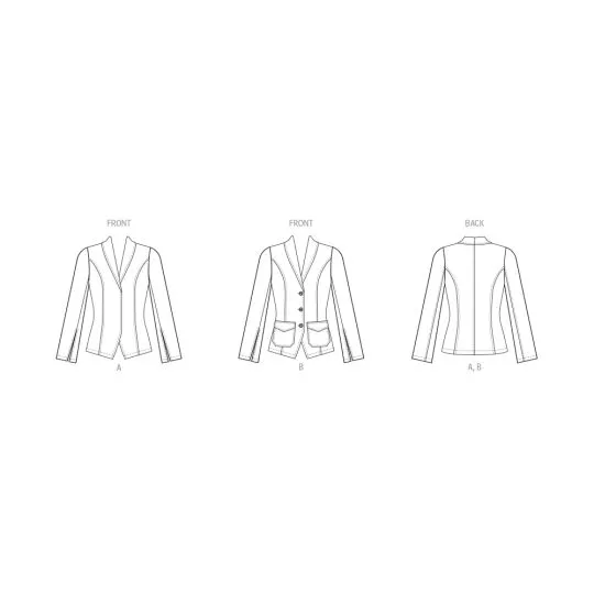 B7026 Butterick Schnittmuster Designer-Blazer