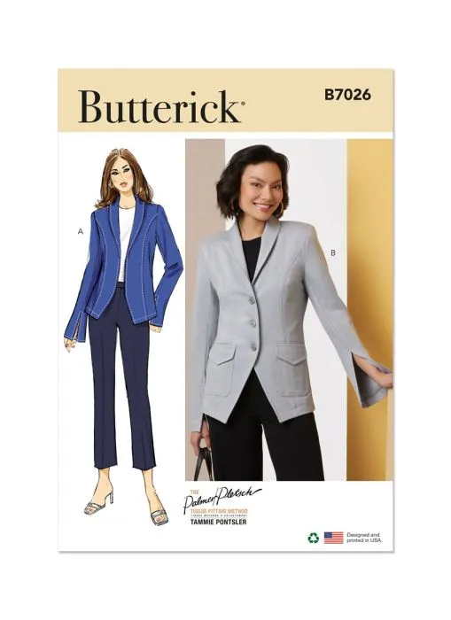 B7026 Butterick Schnittmuster Designer-Blazer