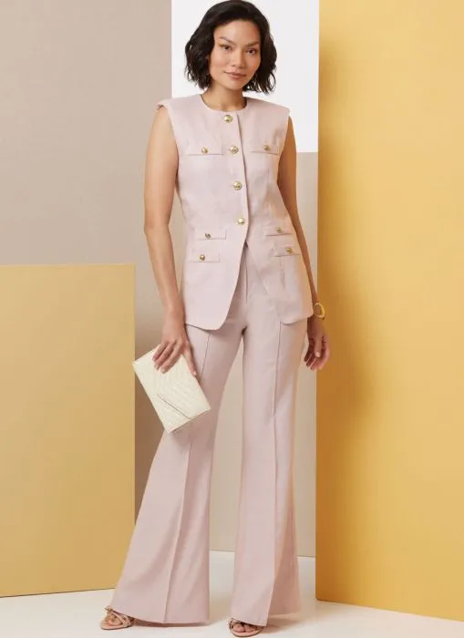 B7027 Butterick Schnittmuster Weste Hose