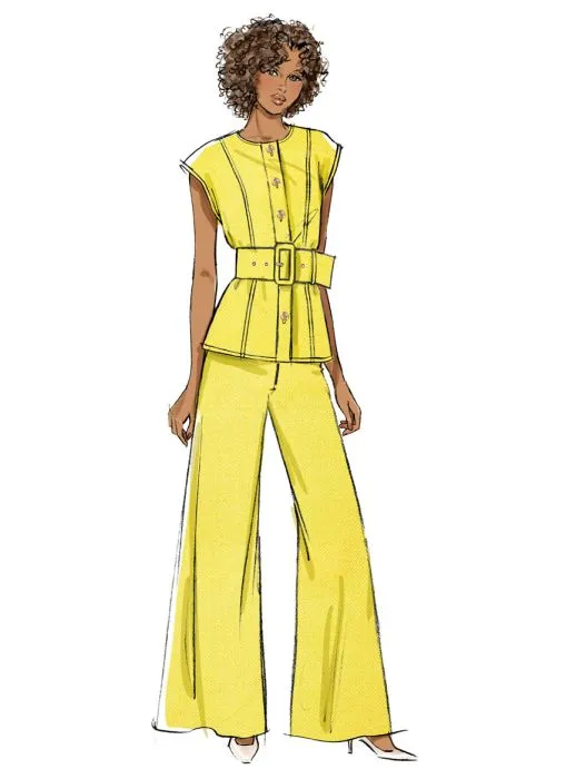 B7028 Butterick Schnittmuster Hosenanzug