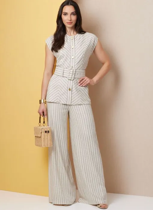 B7028 Butterick Schnittmuster Hosenanzug