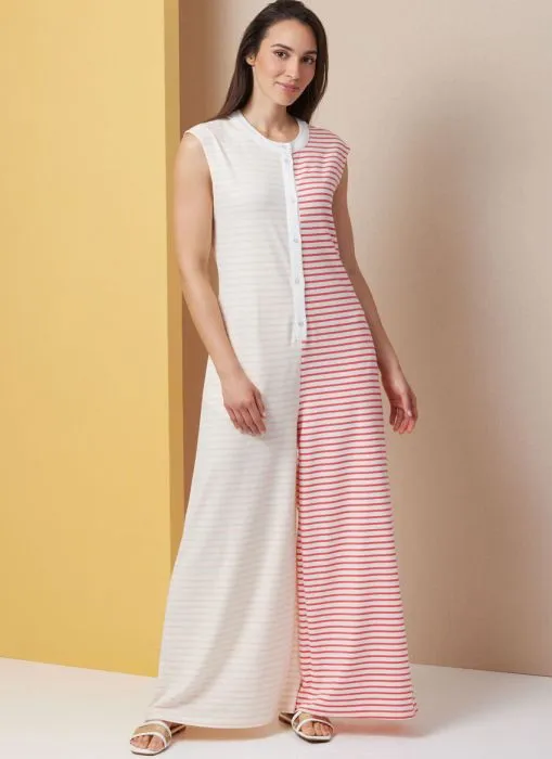 B7029 Butterick Schnittmuster Jersey-Jumpsuit