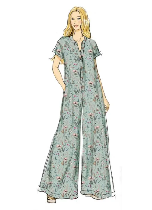 B7029 Butterick Schnittmuster Jersey-Jumpsuit