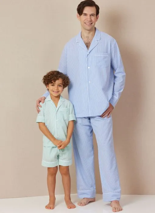 B7030 Butterick Schnittmuster Family Pyjamas XS-XL