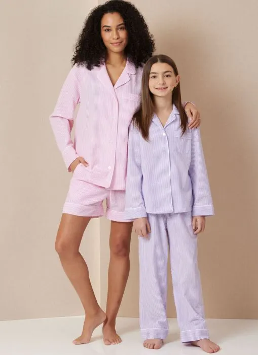 B7030 Butterick Schnittmuster Family Pyjamas XS-XL