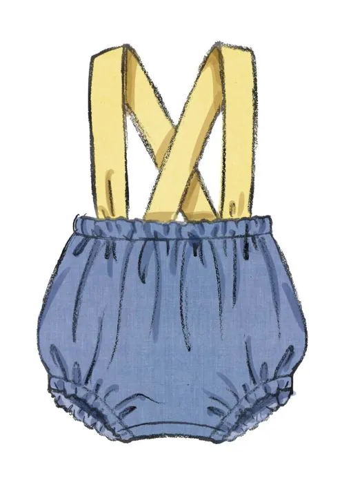 B7031 Butterick Schnittmuster Baby-Kombination