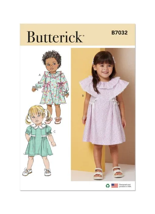 B7032 Butterick Schnittmuster Kinderkleid