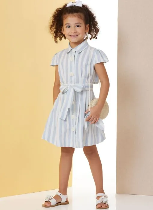 B7033 Butterick Schnittmuster Kinder-Hemdblusenkleid
