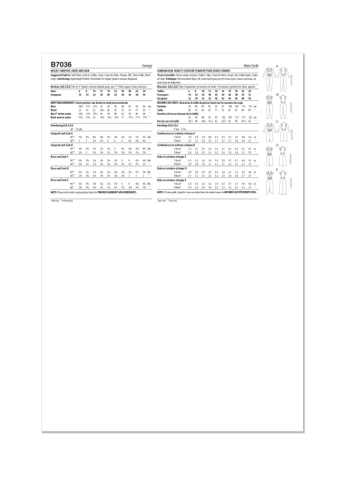 B7036 Butterick Schnittmuster Retro Kleid Overall 80er Jahre