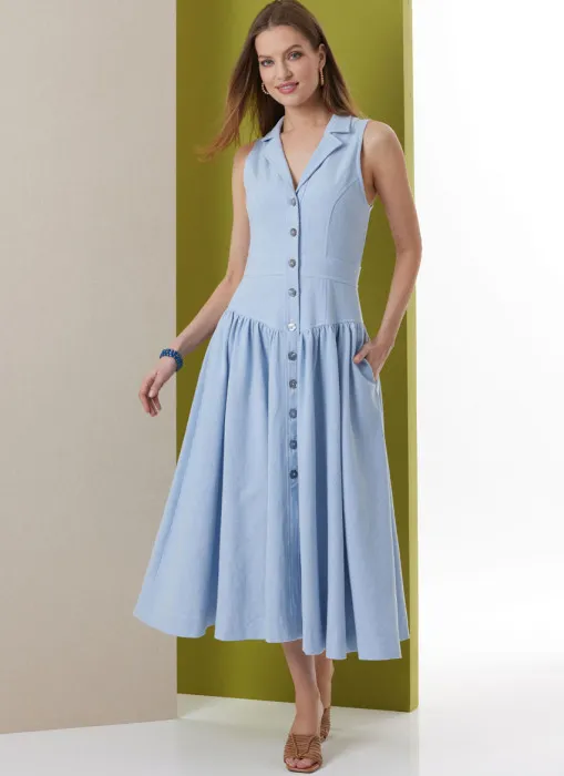 B7037 Butterick Schnittmuster Sommerkleid