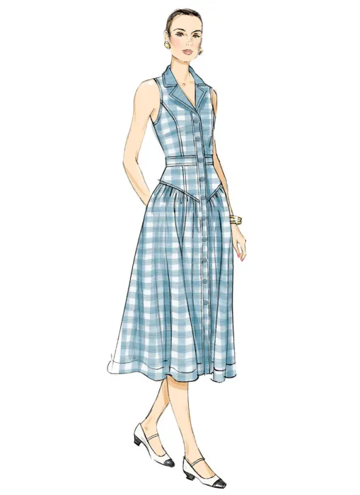 B7037 Butterick Schnittmuster Sommerkleid