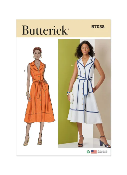 B7038 Butterick Schnittmuster Sommerkleid