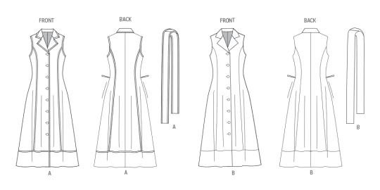 B7038 Butterick Schnittmuster Sommerkleid