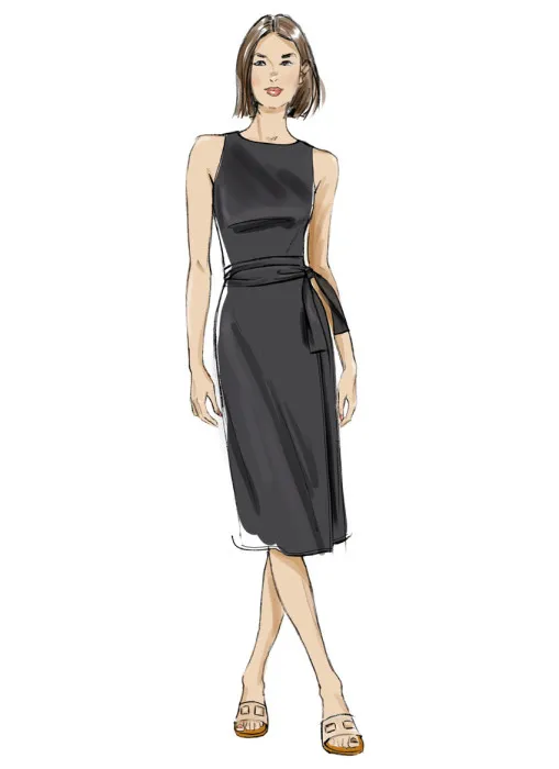 B7040 Butterick Schnittmuster Abendkleid Jerseykleid