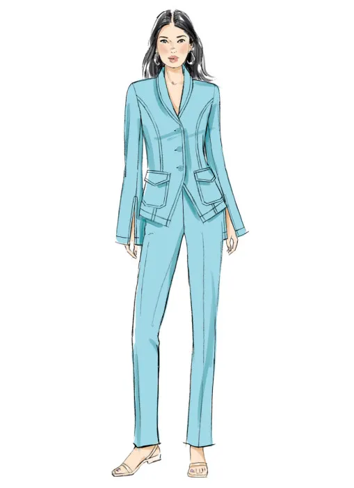 B7042 Butterick Schnittmuster Designerhose Palmer/Pletsch