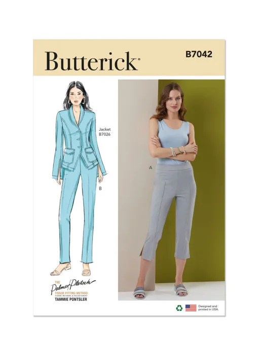 B7042 Butterick Schnittmuster Designerhose Palmer/Pletsch