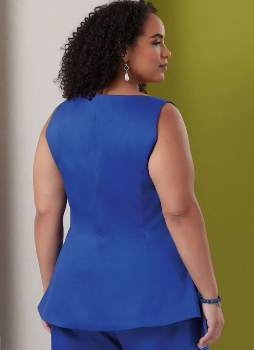 B7046 Butterick Schnittmuster Karree-Top Hose