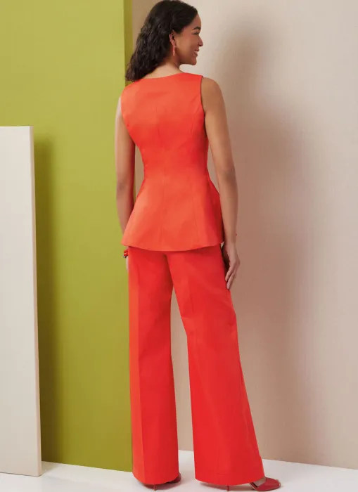 B7046 Butterick Schnittmuster Karree-Top Hose