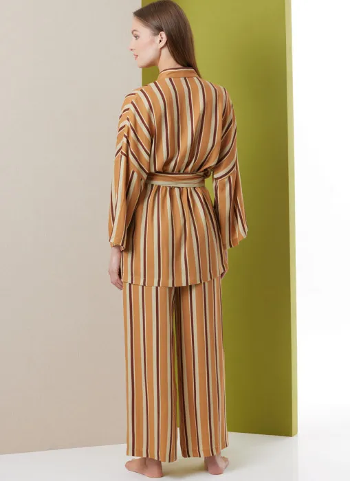 B7047 Butterick Schnittmuster Morgenmantel Hose