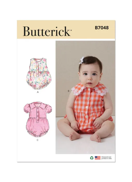 B7048 Butterick Schnittmuster Baby Body