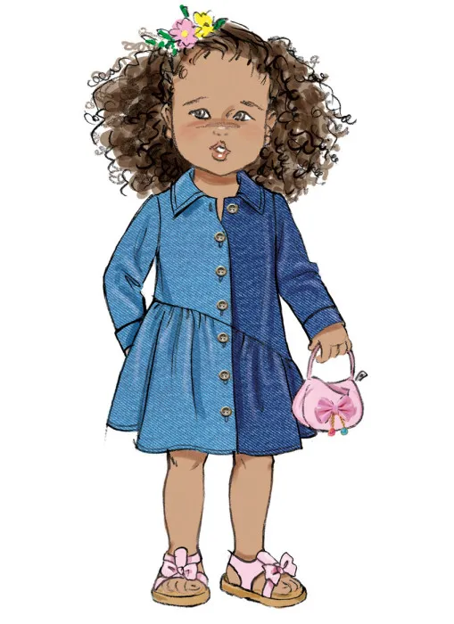 B7049 Butterick Schnittmuster Kleinkinder Kleid