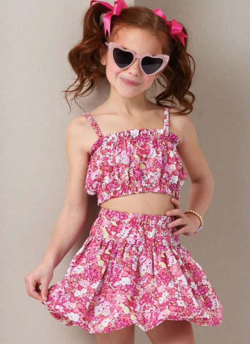 B7050 Butterick Schnittmuster Kinder Top Rock easy!