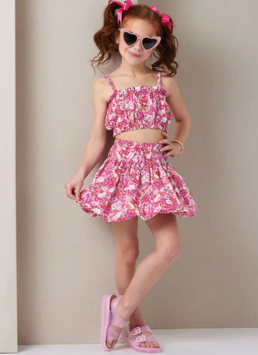 B7050 Butterick Schnittmuster Kinder Top Rock easy!