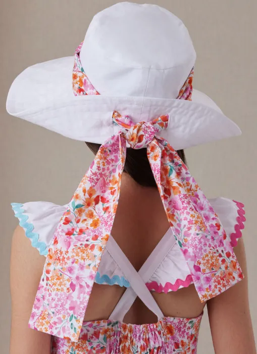 B7051 Butterick Schnittmuster Kinderkleid mit Hut