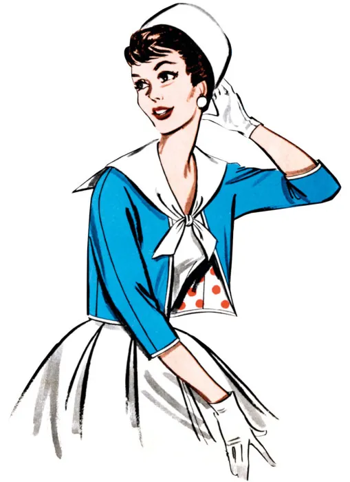 B7052 Butterick Schnittmuster Retro Kleid Jacke 60er Jahre